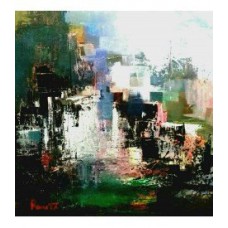 City Scape Acrylic and Canvas Painting